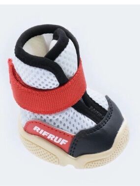 Rifruf Dog Shoes - White, Red and Black Shoes